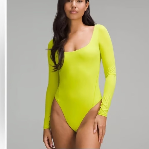 lululemon athletica Tops - Lululemon Nulu Square Neck Long Sleeve Bodysuit